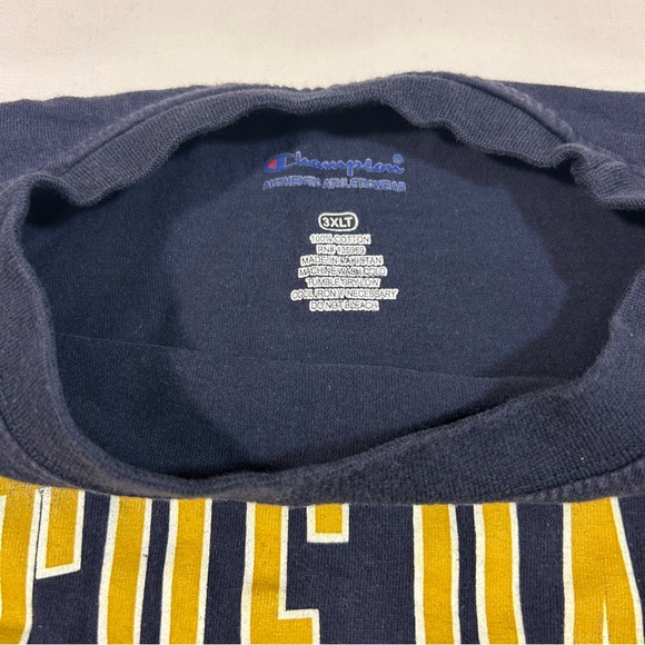 Champion Men’s 3XLT Notre Dame Crewneck T Shirt S/S Tee NCAA Football Blue EUC - Picture 4 of 5